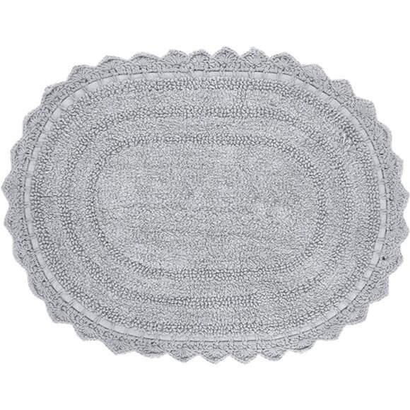 Bath mat for Bathroom Kitchen and Spa with Crochet Pattern Cotton Absorbent - Picture 8 of 8